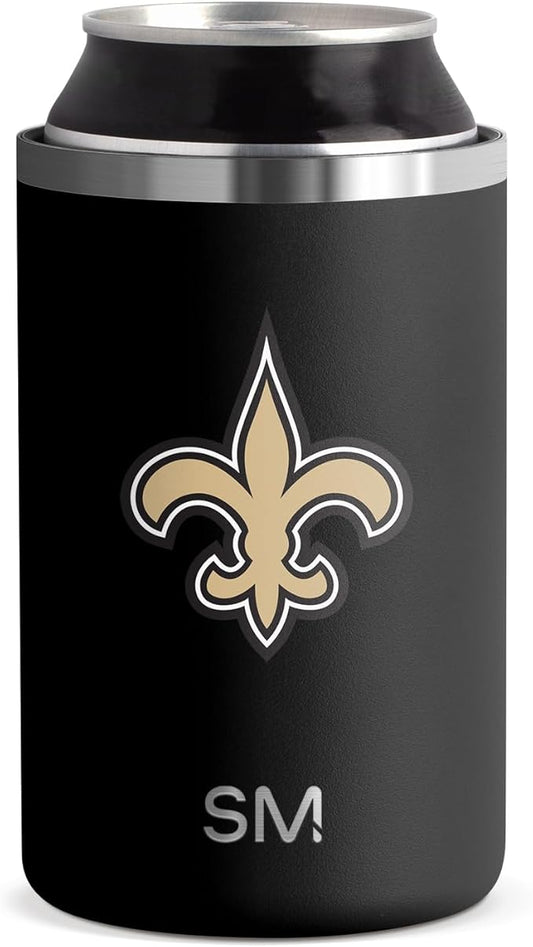 Simple Modern Officially Licensed NFL New Orleans Saints Gifts for Men, Women, Dads, Fathers Day | Insulated Ranger Can Cooler for Standard 12oz Cans - Beer, Seltzer, and Soda