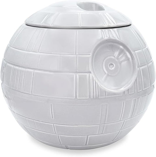 STAR WARS Death Star 10-Inch Ceramic Cookie Jar Container With Lid | Kitchen Storage For Snacks