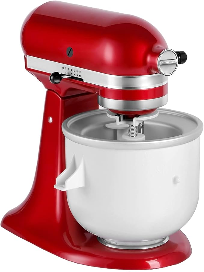 Ice Cream Maker Attachment for Kitchenaid Stand Mixer,2-Quart Frozen Yogurt - Ice Cream & Sorbet Gelato Maker,Fits 4.5 qt and Larger Mixers(Not Fit Artisan Mini 3.5Qt Mixer)