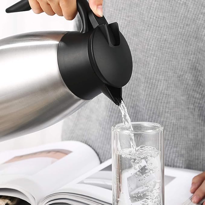68oz Coffee Carafe Airpot Insulated Coffee Urn Stainless Steel Vacuum Thermal - Image 4