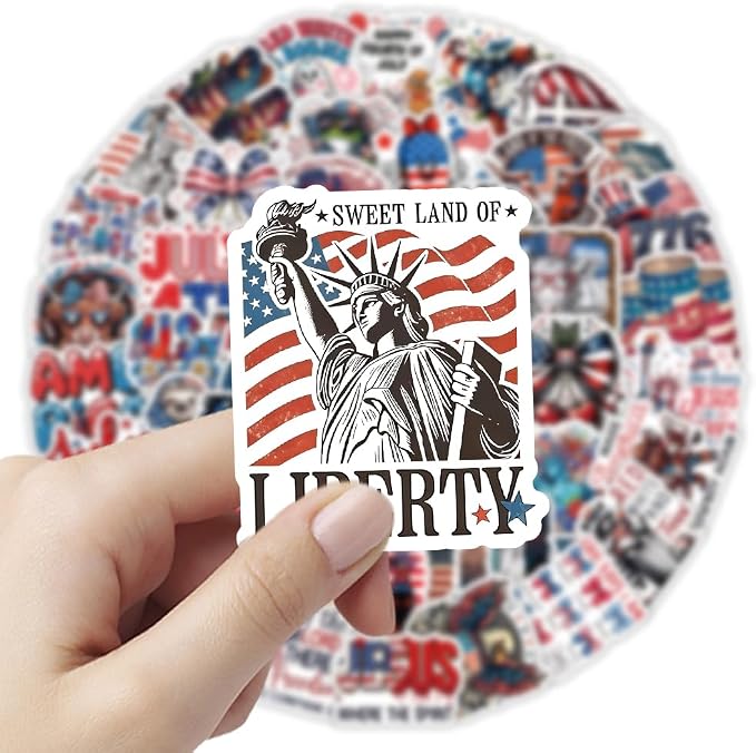 60PCS 4th of July Stickers, American Flag Patriotic Stickers, God Bless America - Image 5