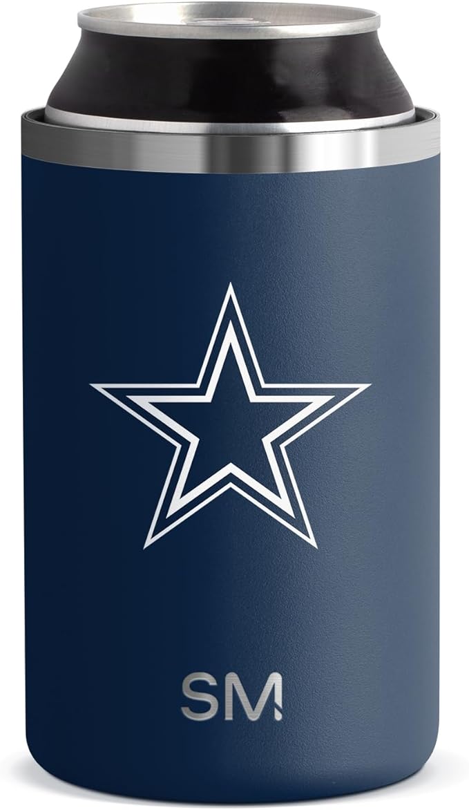 Simple Modern Officially Licensed NFL Dallas Cowboys Gifts for Men, Women, Dads, Fathers Day | Insulated Ranger Can Cooler for Standard 12oz Cans - Beer, Seltzer, and Soda