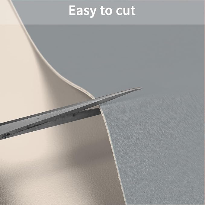 Leather Desk Mat,1.8mm Thick,12x66 Inch Desk Cover,Desk Protector Mat,Dresser Cover Top,Desktop Cover,Dresser Cover Top for Bedroom,Table Protector Mat(Off White+Light Gray,12×66)