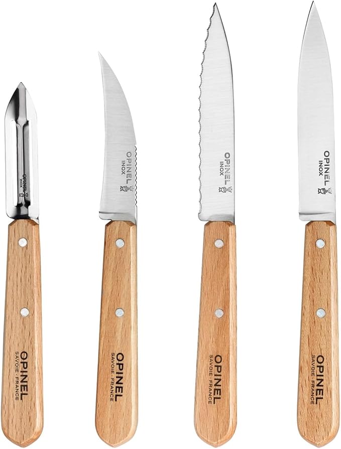 Opinel Essentials Kitchen Knives Box Set - Natural