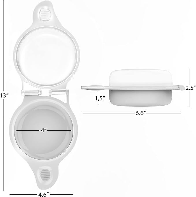 Microwave Egg Maker, a Healthy Breakfast Cooking Utensil by Chef Buddy- Kitchen Essentials, Easy to Make- Holds Up to Two Eggs and Cooks in 45 Seconds