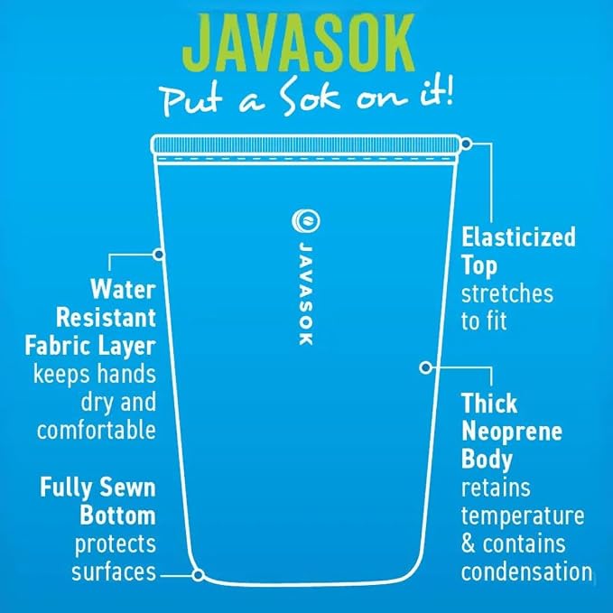 Sok It JavaSok Iced Coffee & Cold Soda Insulated Neoprene Cup Sleeve - Image 5