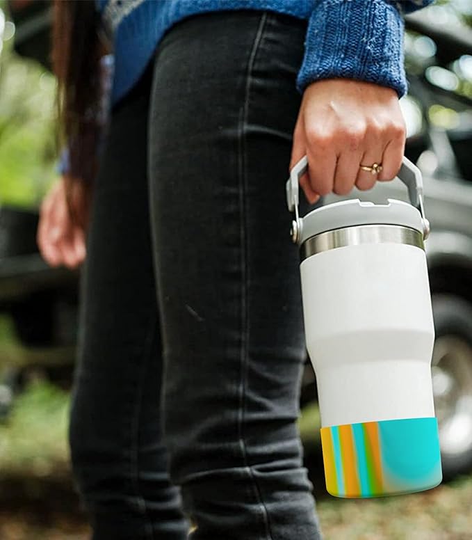 Upgrade 2PCS Protective Silicone Boot Bumper for Stanley Quencher Adventure 40oz 30oz IceFlow 20oz 30oz Tumbler, Water Bottle Bottom Sleeve Cover Accessories for Stanley Mug Cup(Blue+Green +Orange)