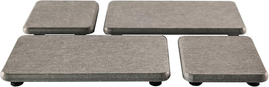 Set of 4 Water Absorbent Diatomite Coasters, Diatomaceous Earth Kitchen Soap Dish, Bathroom Trays, Water Absorbing Stone Used for Hand Soaps & Plants & Toiletries in The Modern Home