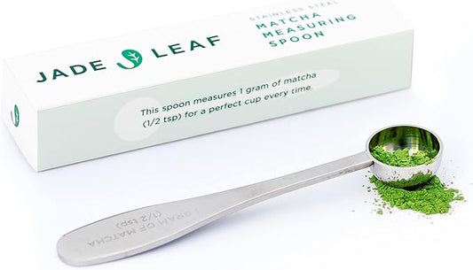 Jade Leaf Matcha - Stainless Steel Measuring Spoon/Scoop - Perfect 1g (1/2 teaspoon) Serving of Green Tea Powder - Great Gift for Matcha Lovers