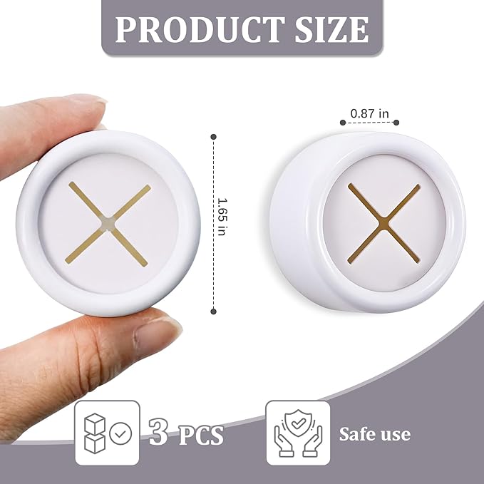 3 Pieces Kitchen Towel Hooks Round Adhesive Dish Towel Hook Premium Chrome Finish & Easy Installation Wall Mount Hand Towel Hook Ideal as Bathroom, Shower or Outdoor Towel Holders (White)