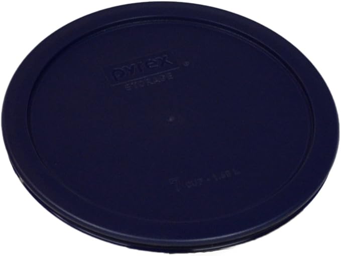 Pyrex 7402-PC 6/7 Cup Blue Food Storage Replacement Lid (8-Pack) - Made in the USA