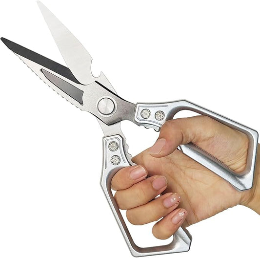 Kitchen Shears Heavy Duty All Purpose Kitchen Scissors, Utility Stainless Steel Blades with Ergonomic Handles for Home, Office, Easy Cutting Chicken Bones, Meat, Cardboard, Vegetables, Leather