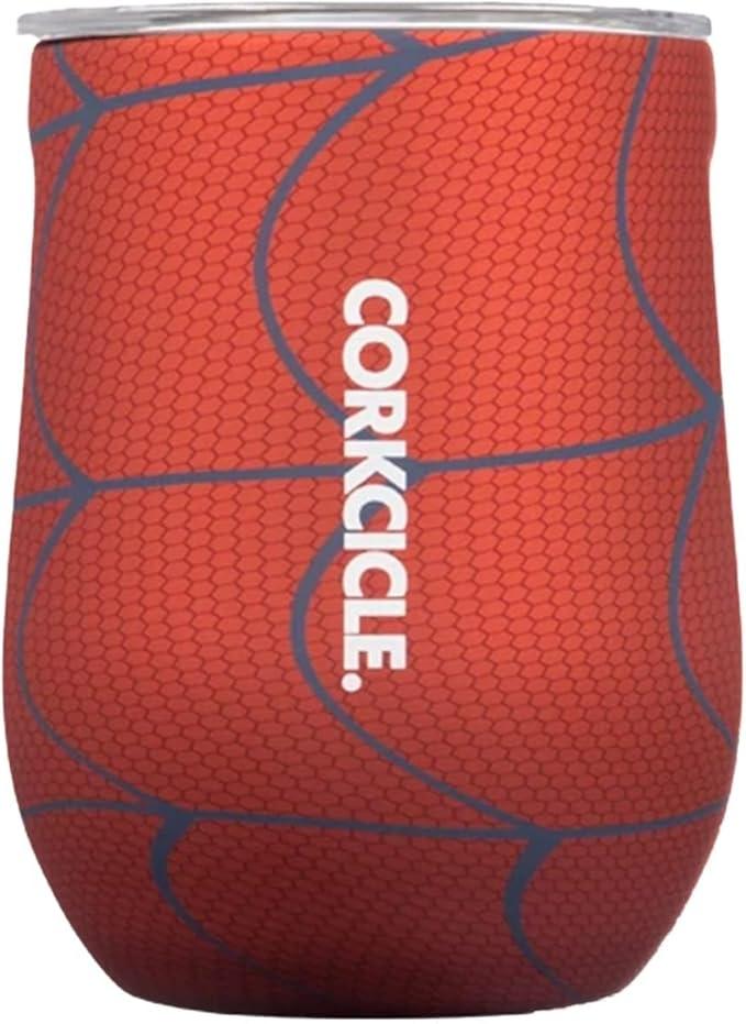 Corkcicle Stemless Insulated Wine Glass Tumbler - Keeps Beverages Cold 6 Hours & Hot 3 Hours - Stainless Steel - Easy-Grip - Summer Drinkware Gift - Keeps Drinks Ice Cold - 12 oz - Spider-Man