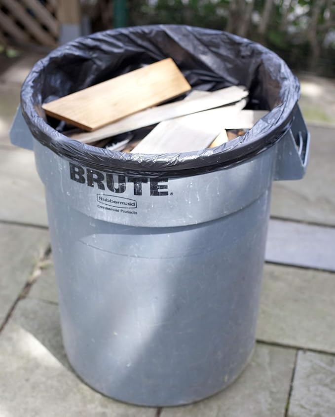 Aluf Plastics RCT-33XXX Heavy Duty 33 Gallon Trash Bags (Huge 100 Ct. /w Flap Ties) - 2 MIL equiv. Thick Gauge Large Black Plastic Garbage Liners for Kitchen, Home. Outdoor, Lawn, Yard, Contractors, Brute/Rubbermaid cans