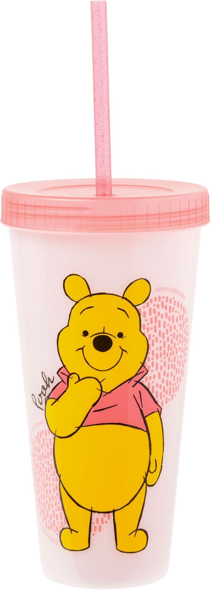 Silver Buffalo Disney Winnie the Pooh 4 Count Color Changing Plastic Tumblers Featuring Eeyore, Winnie the Pooh, Tigger, and Piglet, 24 Ounces (Pack of 12)