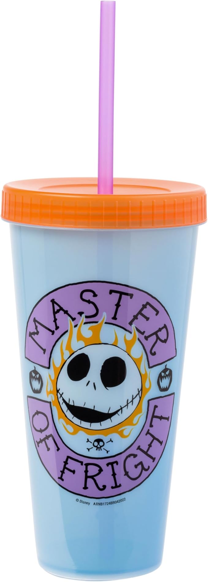 Silver Buffalo Disney The Nightmare Before Christmas 4 Pack Color Change Plastic Tumblers Featuring Jack Skellington, Sally, Oogie Boogie, and Zero, 24 Ounces