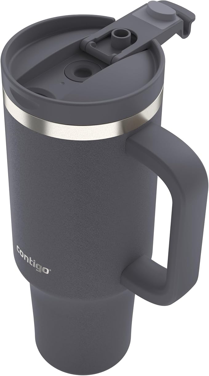 Contigo Streeterville 40oz Tumbler, Stainless Steel Vacuum Insulated, Leak-Proof, Cold for 29 Hours, Darkstone (Pack of 4)