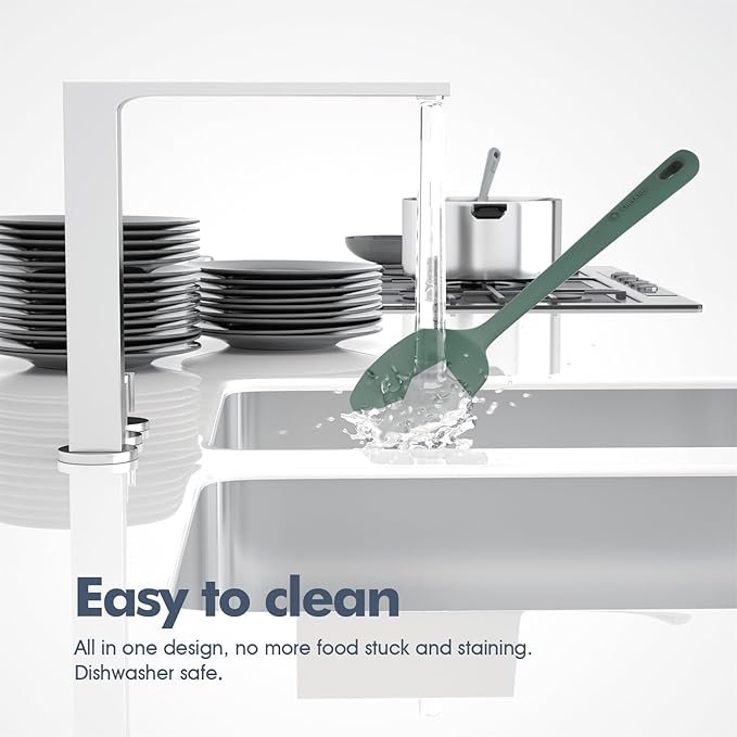 4 Pieces Silicone Spatula Set, Food Grade Rubber Spatula, Upgrade Strong Handle with Ergonomic Grip, Heat Resistant for Nonstick Cookware, Cooking