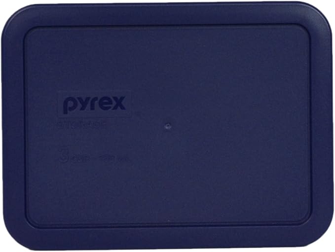 Pyrex 7210-PC 3-Cup Blue Food Storage Replacement Lid (5-Pack) - Made in USA