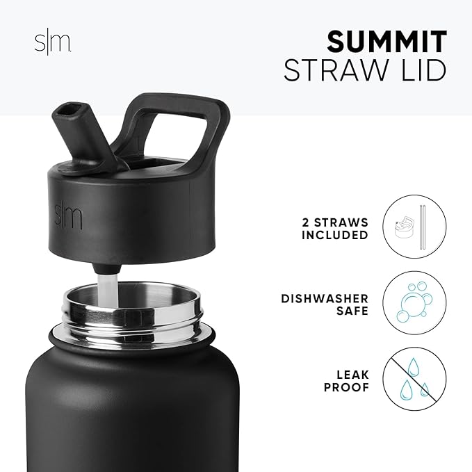 Simple Modern Harry Potter Water Bottle with Straw Lid Insulated Stainless Steel Metal Thermos | Gifts for Women Men Reusable Leak Proof Flask | Summit Collection | 32oz Harry Potter Herbology