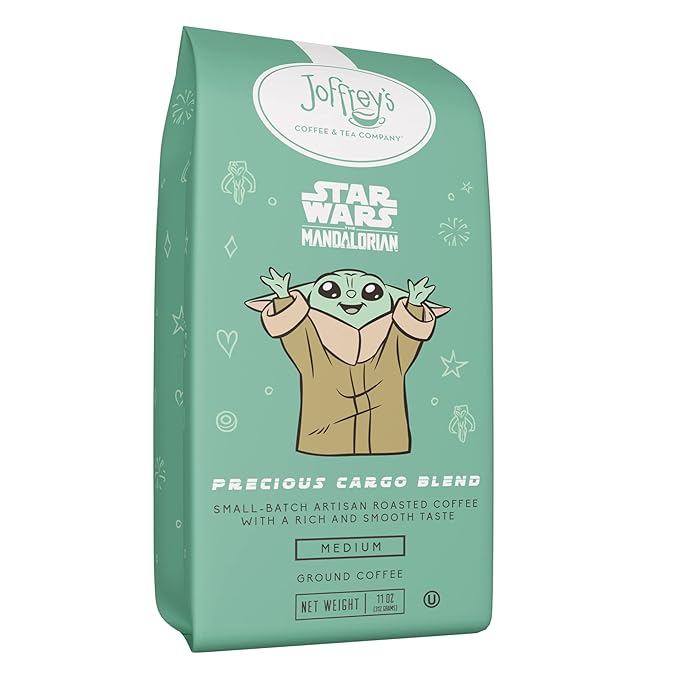 Joffrey's Coffee - Star Wars The Mandalorian - Precious Cargo Blend, Star Wars Licensed Coffee Collection, Artisan Medium Roast, Rich & Smooth Taste, Brew or French Press (Ground, 11oz)