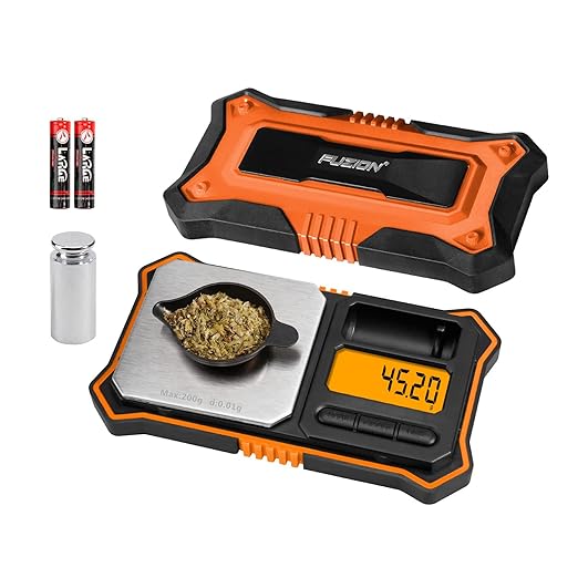 Fuzion Digital Pocket Scale, 200g x 0.01g Jewelry Gram Scale, 6 Units Conversion, LCD Back-Lit Display, Use for Jewelry/Medicine/Food/Powder/Herb(Battery Included)