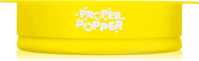 The Original Proper Popper Microwave Popcorn Popper, Silicone Popcorn Maker, Collapsible Bowl BPA Free & Dishwasher Safe - (Yellow)