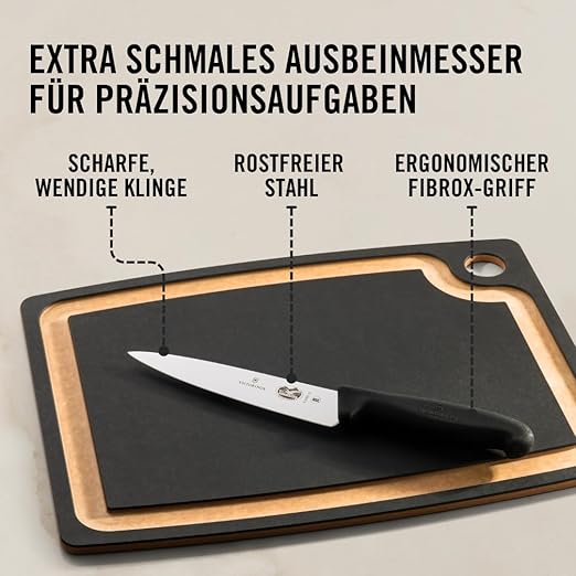 Victorinox Fibrox 6 Inch Straight Chef's Knife,Black