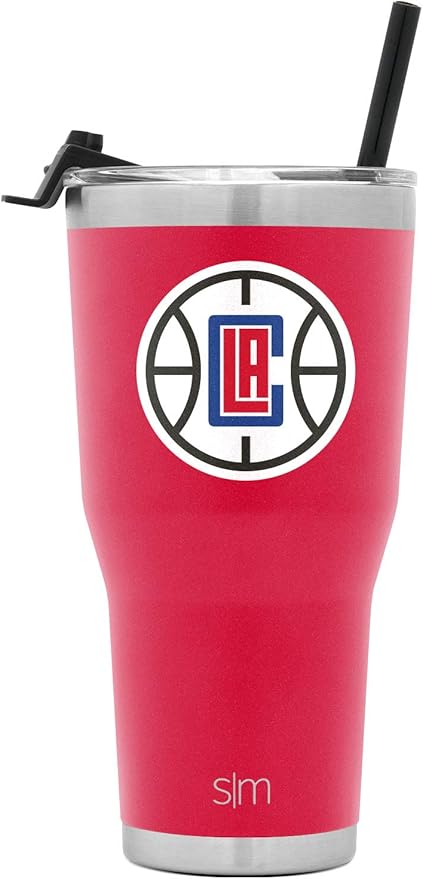 Simple Modern Officially Licensed NBA Tumbler with Flip Lid and Straw Insulated Stainless Steel Cup | Cruiser Collection | 30oz