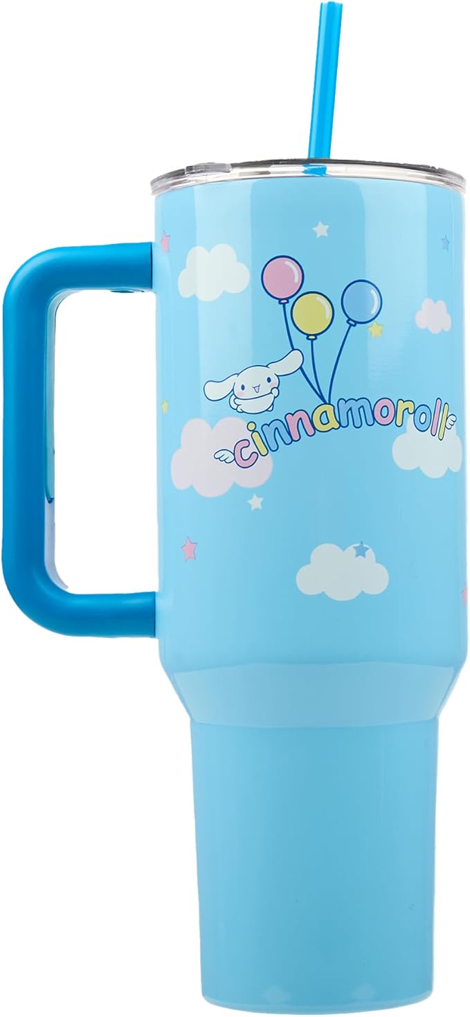 Bioworld Cinnamoroll With Unicorn And Balloon 40 Oz Stainless Steel Tumbler
