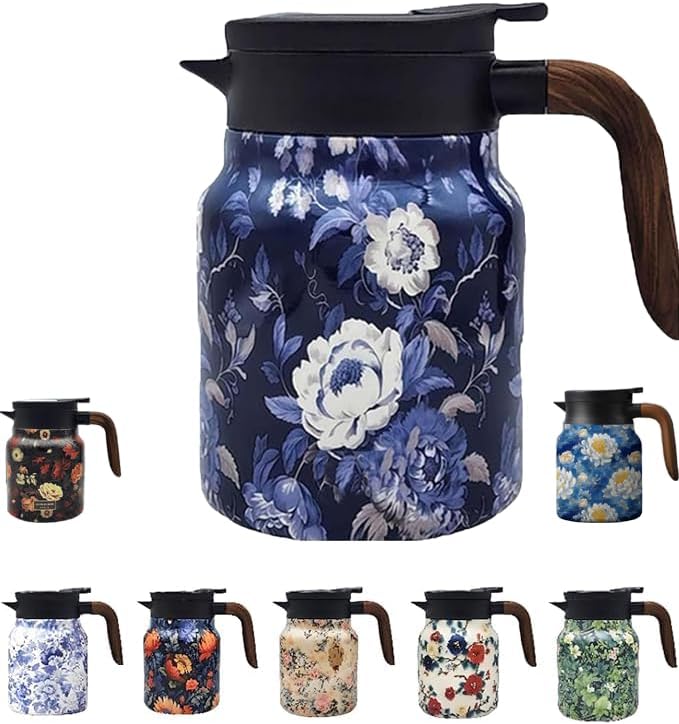 Vintage Pattern Coffee Carafes, 35 Oz/1 Liter by Soyestan