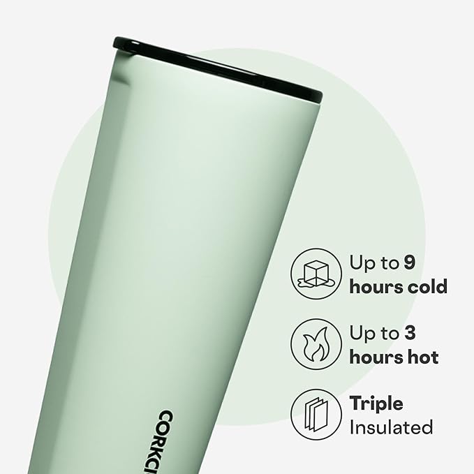 Corkcicle Classic Tumbler - Keeps Drinks Cold for 9 Hours & Hot for 3 - Triple-Insulated Stainless Steel - Holiday Tumbler Gift - 24 oz - Sage Mist