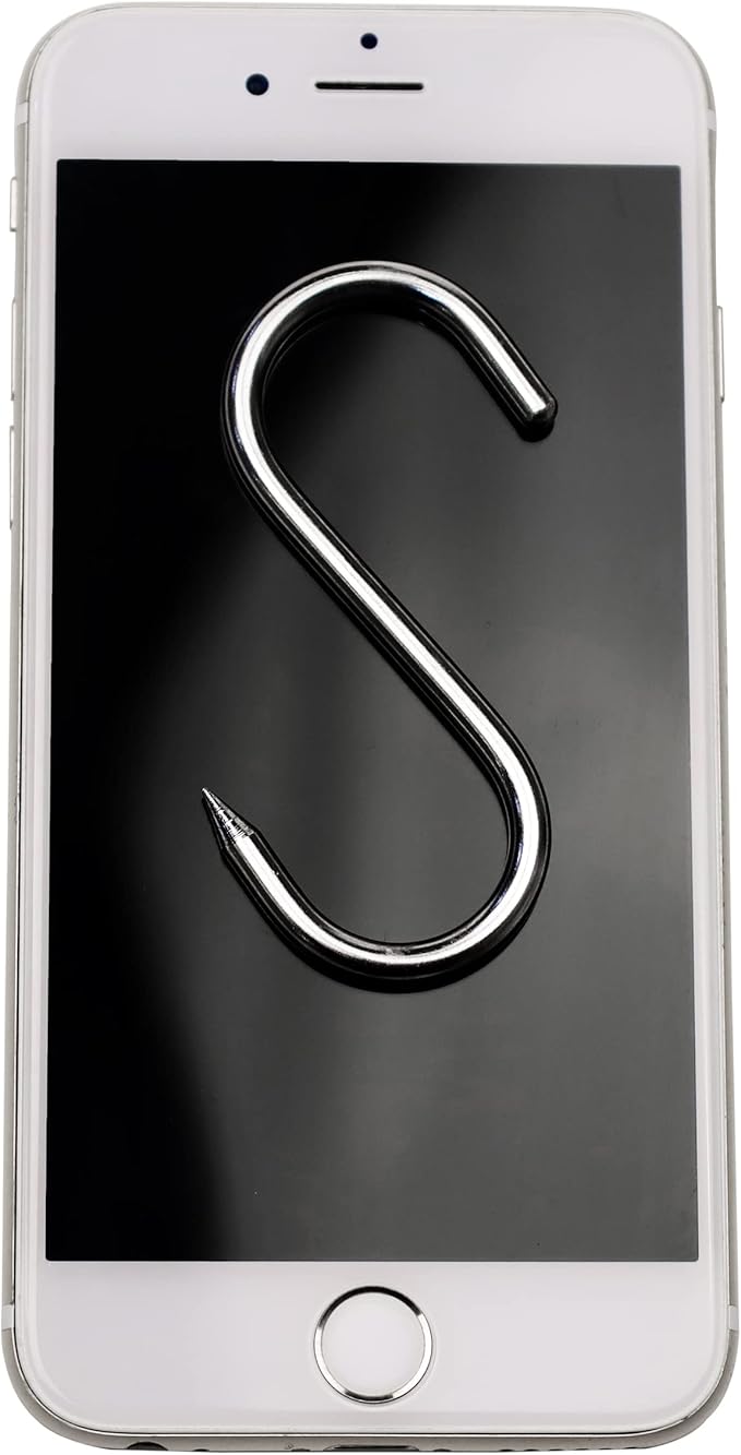 ARTOYS Meat Hooks 3''4mm(10Pack), SUS304 Stainless Steel Butcher Hook Smoking Hooks, Meat Processing for Hanging, Drying, BBQ, Grilling Sausage Chicken Beef Hook Tool