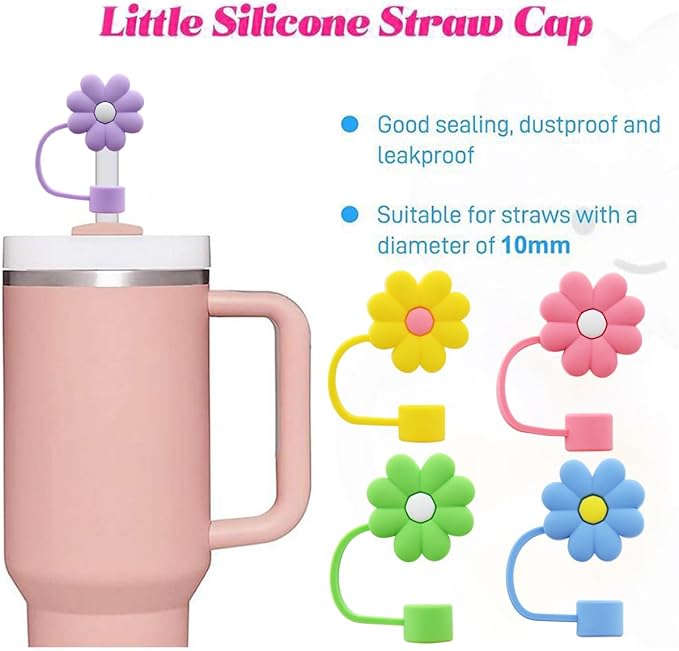 Stanley Cup Straw Cover Cap, Compatible with 30 & 40 Oz Tumbler, Reusable Straw Tips, Perfect for Gifts