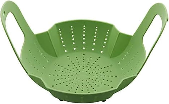 Instant Pot Official Silicone Steamer Basket, Versatile and BPA-Free, Compatible with 6 Qt. and 8 Qt. Cookers, Ideal for Steaming Vegetables, Fish, and More, Dishwasher Safe, Heat Resistant up (Green)
