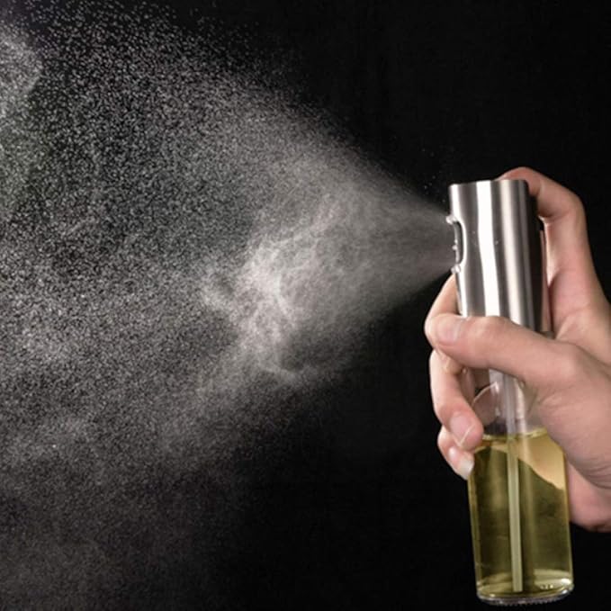 2 Pack Oil Sprayer for Cooking, Olive Oil Sprayer Mister for Air Fryer Kitchen Glass Bottle Versatile Spray Oil Dispenser Refillable Vinegar Spritzer for BBQ Salad Baking Roasting Grilling