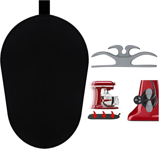 Sliding Mat for Kitchenaid Mixer, Mover Mat Pad for 5-8Qt Bowl Lift Stand Mixer, Kitchen Appliance Slider Compatible for Pro 600 Stand Mixer with Grey Kitchen Accessory, Kitchen Aid Mixer Accessories