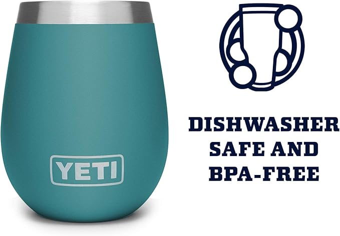 YETI Rambler 10 oz Wine Tumbler, Vacuum Insulated, Stainless Steel, NO LID