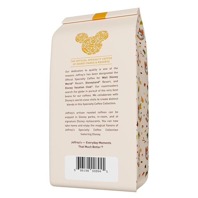 Joffrey's Coffee - Disney Daisy Duck Marvelous Maple Flavored Arabica Ground Coffee, Disney Specialty Collection, Artisan Medium Roast, Rich & Smooth Taste (11oz)