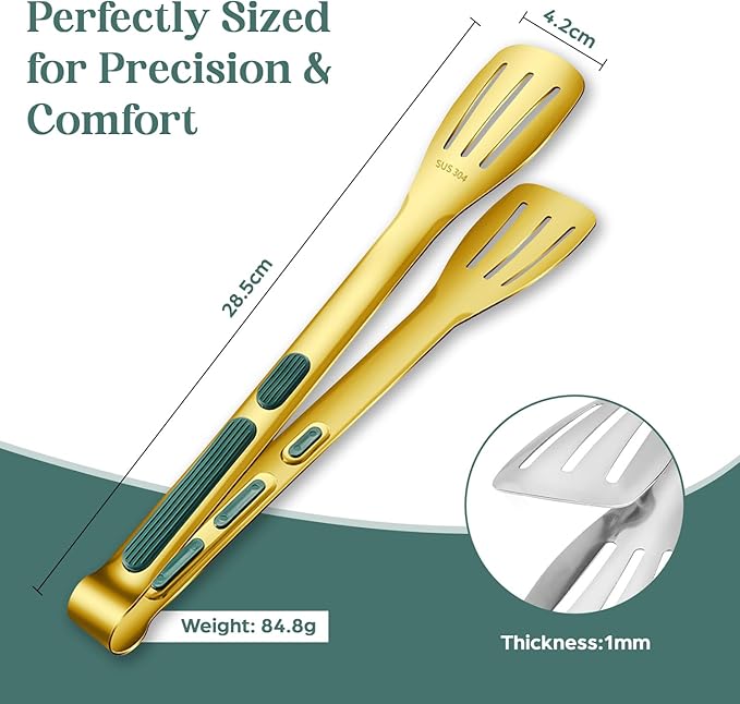 | Kitchen Tongs | 11.2-inch Tongs for cooking | Pack of 2.