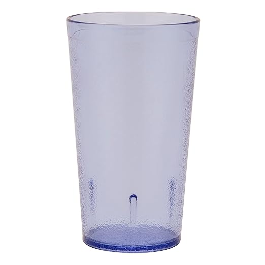 G.E.T. 6612-1-BL-EC Heavy-Duty Plastic Restaurant Tumblers, 12 Ounce, Blue (Set of 4)