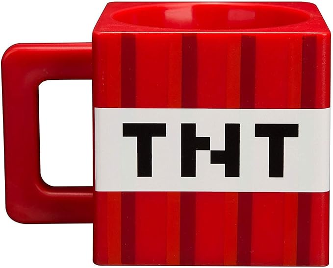 Minecraft 889343021824 Block Mug, 290 ml, Plastic, Multi-Coloured