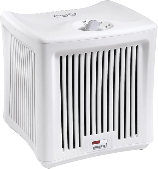 Hamilton Beach TrueAir Room Air Freshener Odor Eliminator with 3 Carbon Filters + Green Mountain Scent Cartridge for Common Household-Tobacco, Pet, Bathroom & Trash, White (04532GM)