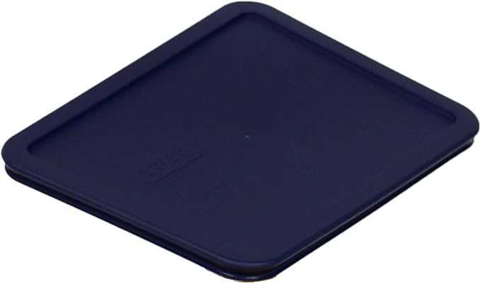 Pyrex 7211-PC 6 Cup Blue Food Storage Replacement Lid (2-Pack) - Made in USA