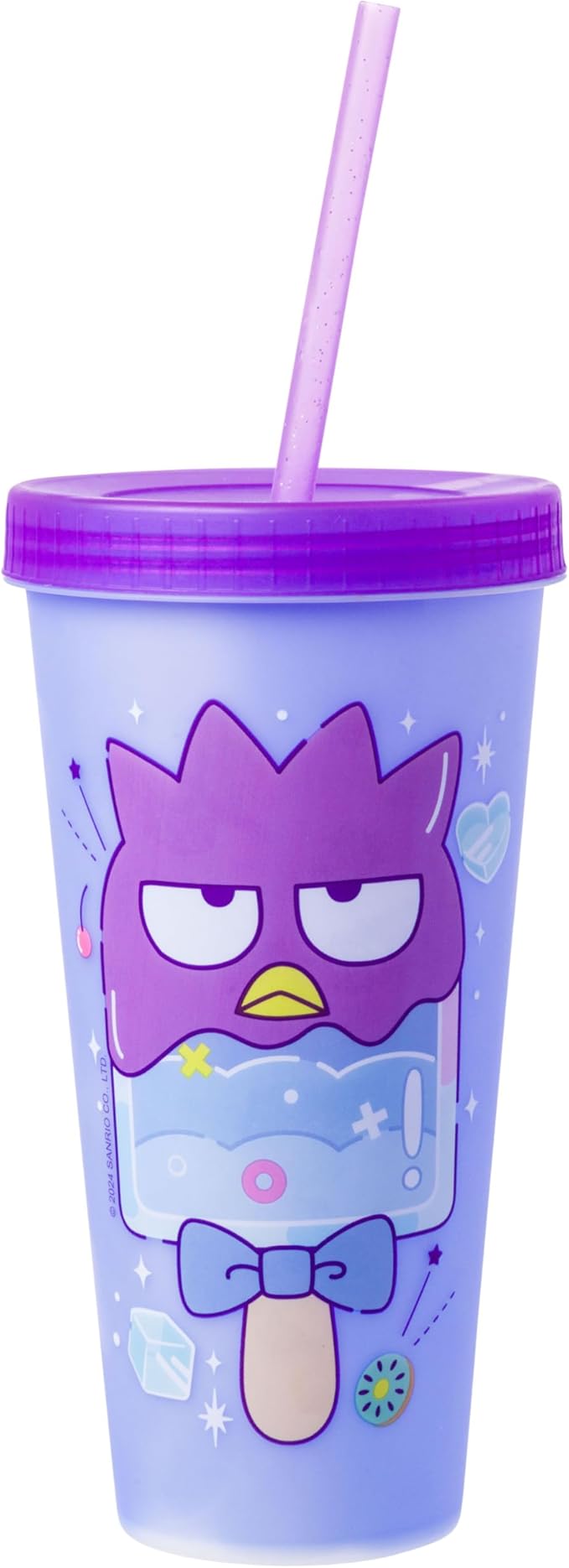 Silver Buffalo Sanrio Hello Kitty and Friends 4 Pack Color Changing Plastic Tumblers Featuring Hello Kitty, My Melody, Badtz Maru, and Cinnamoroll, 24 Ounce