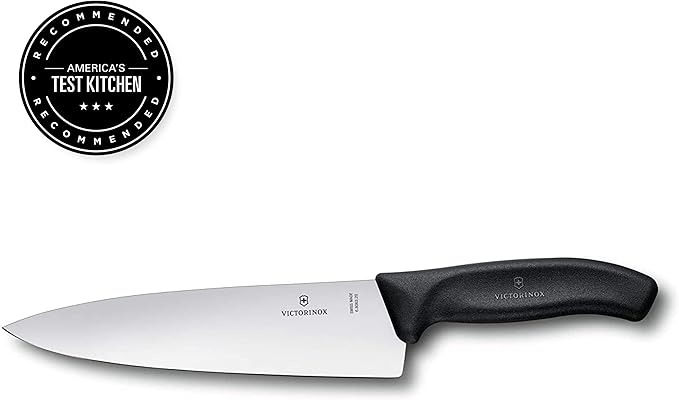 Victorinox Swiss Classic 8-Inch Chef's Knife with Straight-Edge Blade and Black Handle