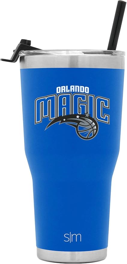 Simple Modern Officially Licensed NBA Tumbler with Flip Lid and Straw Insulated Stainless Steel Cup | Cruiser Collection | 30oz