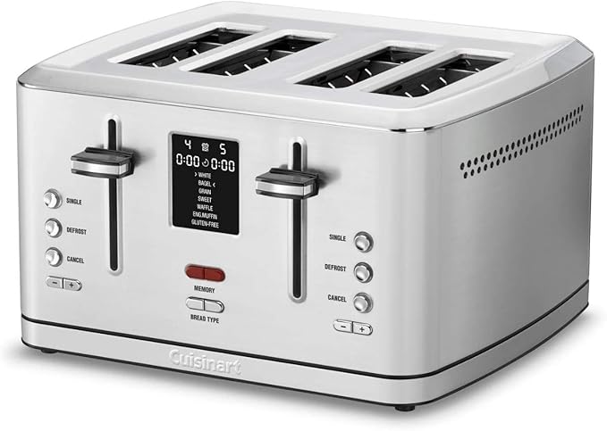 Cuisinart CPT-740 4-Slice Digital MemorySet Toaster, Stainless Steel, Silver