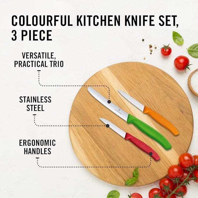 Victorinox Swiss Classic Multicolored 3-Piece Paring Knife Set