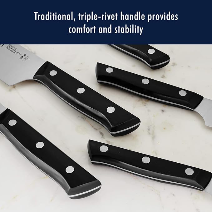 HENCKELS Dynamic Razor-Sharp 12-Piece Knife Set, Chef Knife, Bread Knife, Steak Knife, German Engineered Informed by 100+ Years of Mastery
